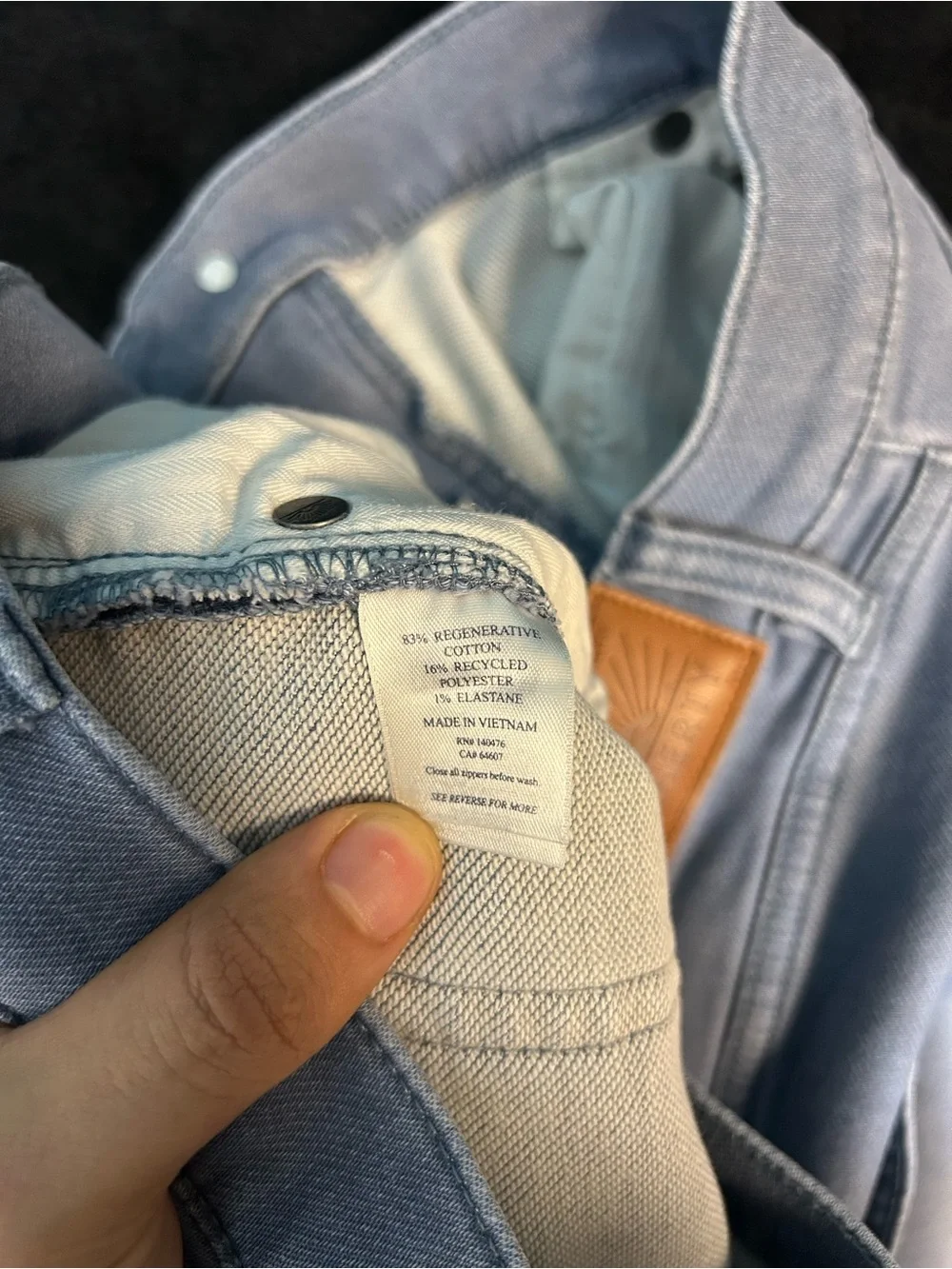 Faherty Men’s 36x32 Rocky Blue Stretch Terry 5 Pocket Straight Pants Excellent